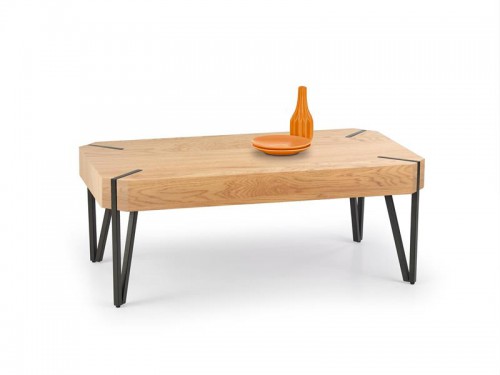 Журнальний стіл EMILY золотий дуб - чорний 110x60x42 Halmar